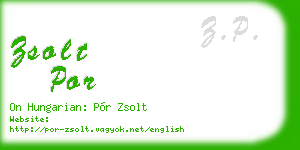 zsolt por business card